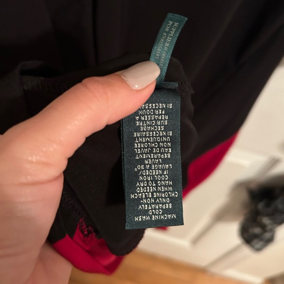 {RALPH LAUREN} Red and Black long sleeve dress - Picture 4 of 6